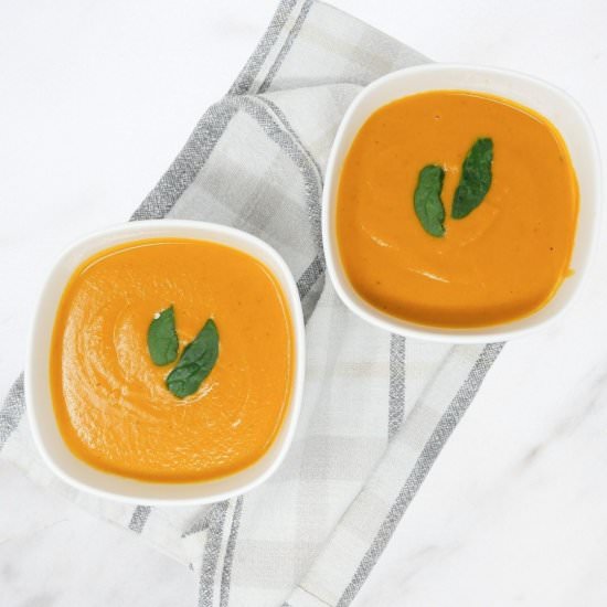 Vegan, Creamy Carrot Soup