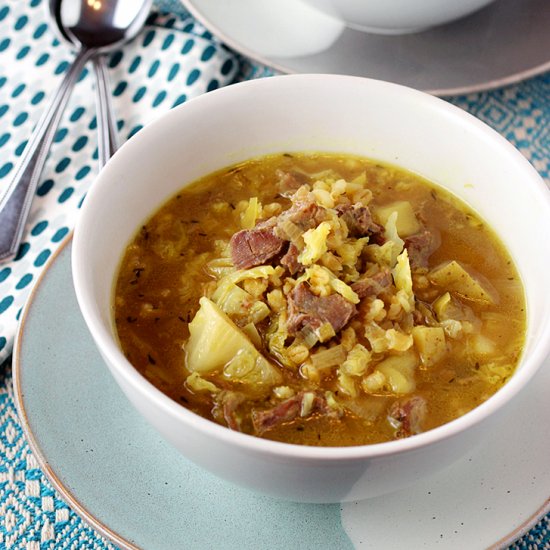 Curried lamb soup with barley