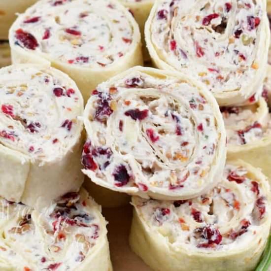 Cranberry Cream Cheese Pinwheel