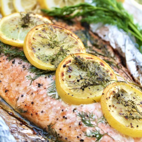 Lemon & Dill Oven Baked Foil Salmon