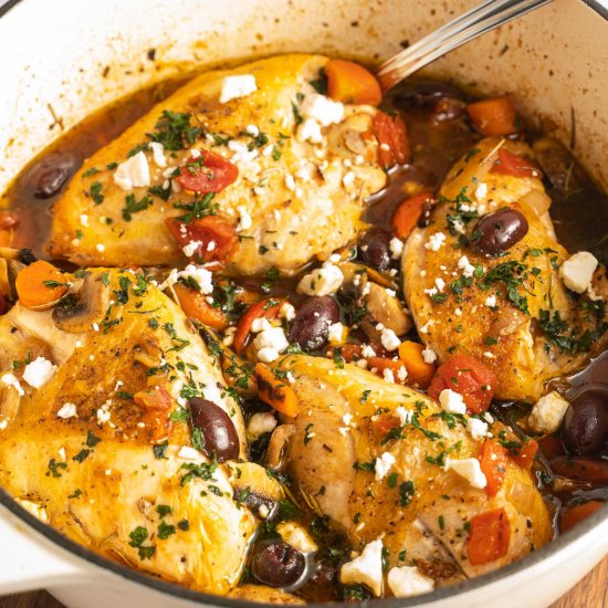 Dutch Oven Mediterranean Chicken