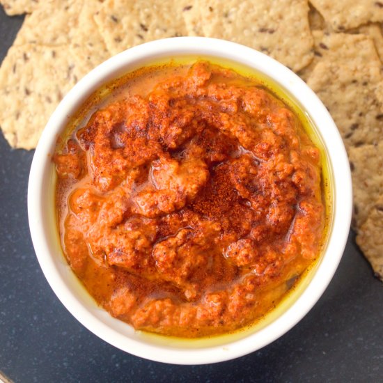 Roasted red pepper dip