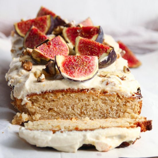 Vegan Fig & Walnut Loaf Cake