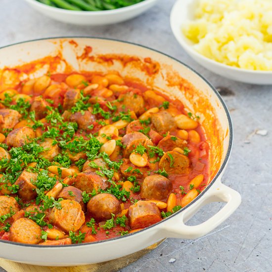 Sausage and Butter Bean Casserole