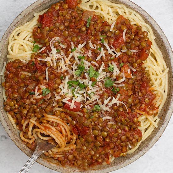 Lentil Bolognese