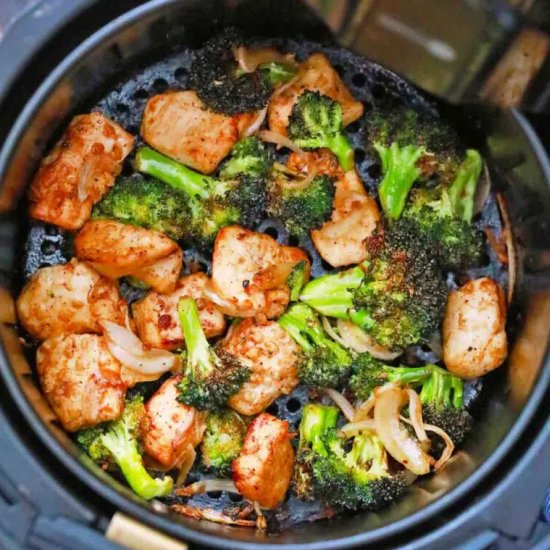 Air Fryer Chicken and Broccoli