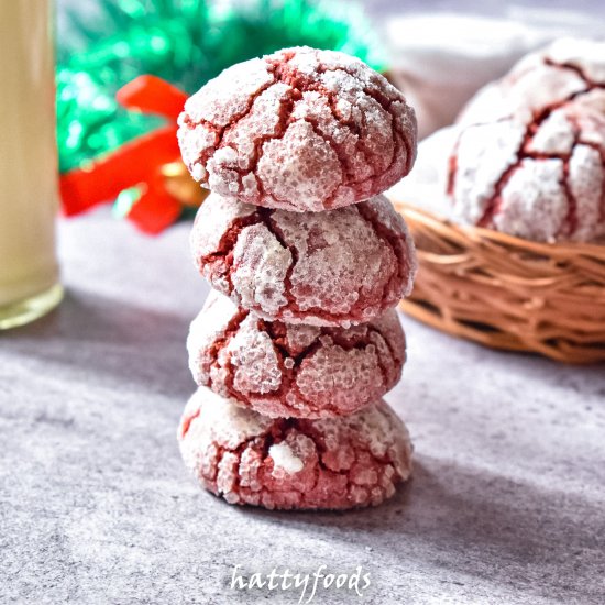 Best red velvet crinkle cookie