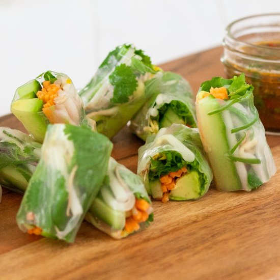 Vegetable Rice Paper Rolls