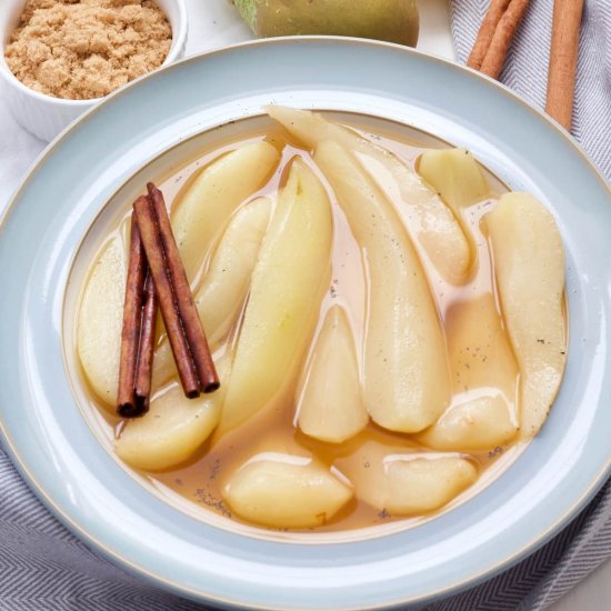 Stewed Pears with Cinnamon &Vanilla