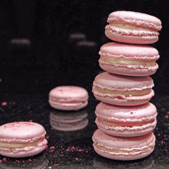 Raspberry White Chocolate Macaron