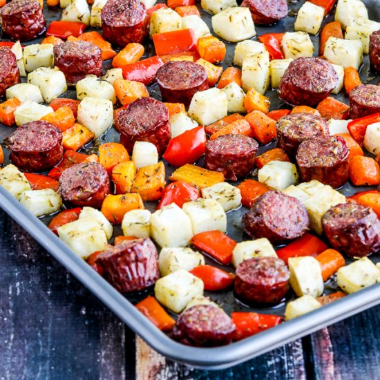 Sheet Pan Sausage and Veggies