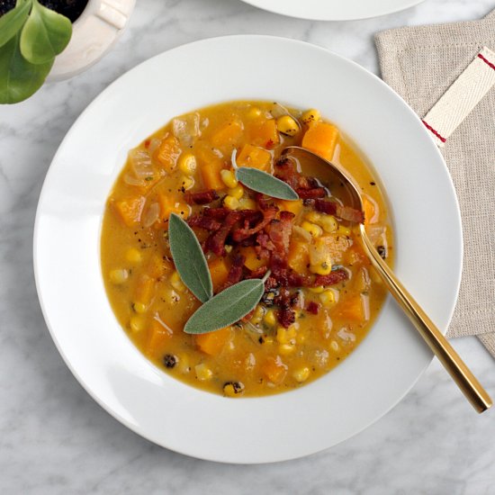 Butternut Squash and Corn Chowder