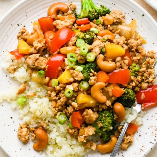 Healthy Cashew Chicken Stir Fry