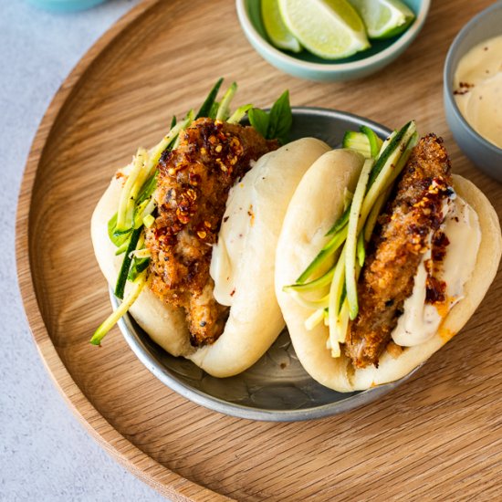 Baked Buttermilk Chicken Bao