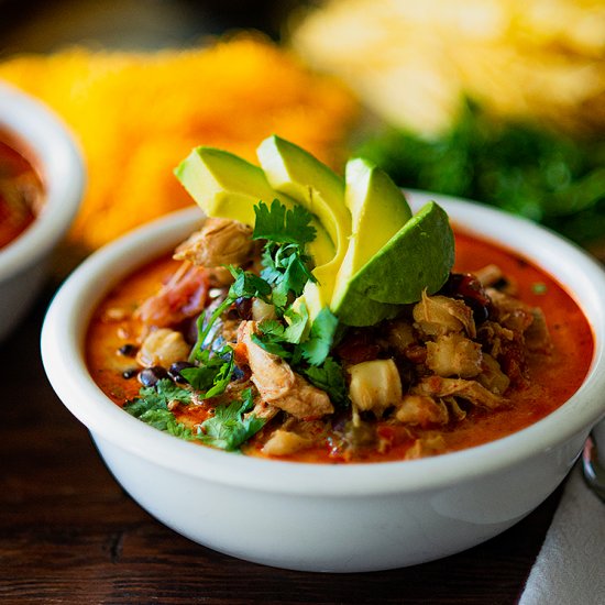 Easy Crockpot Chicken Tortilla Soup