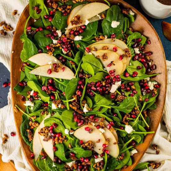 Easy Spinach Salad with Pears