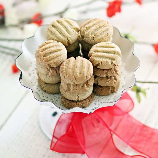 Almond Black Sesame Cookies