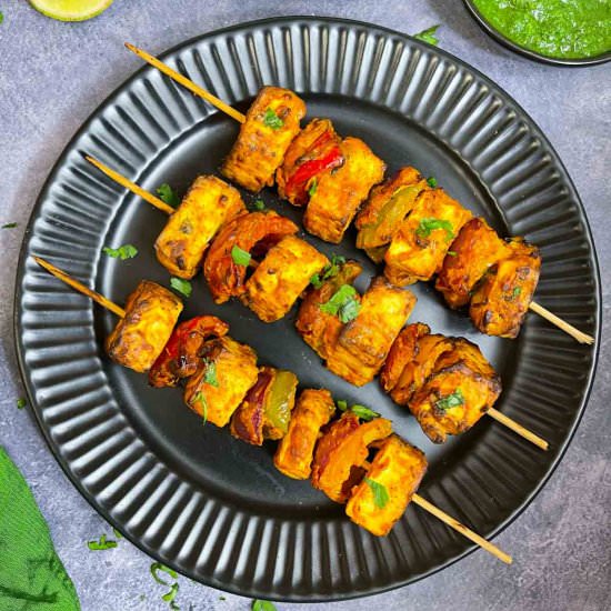 Paneer Tikka – Air Fryer/ Oven/ Gri