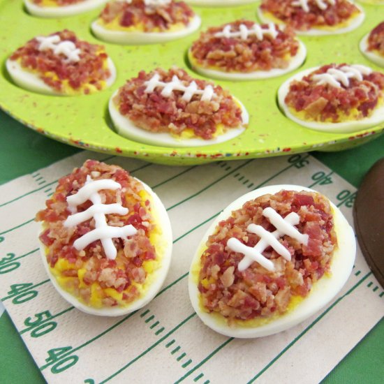 Deviled Egg Footballs