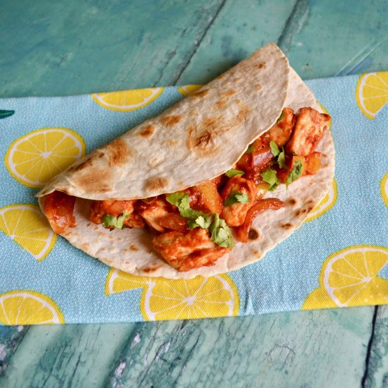 Easy Mexican Chicken Wraps