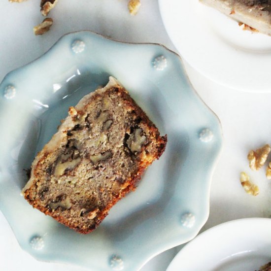 Paleo Maple Walnut Banana Bread