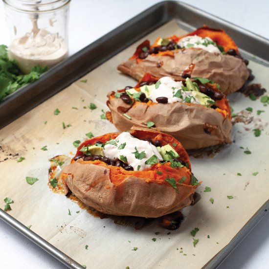 Black Bean Stuffed Sweet Potato