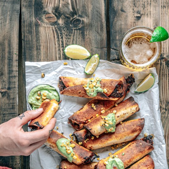 Pulled pork taquitos