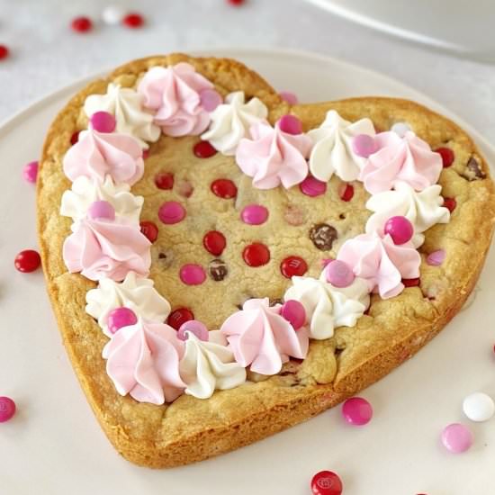 Valentine’s M&M Cookie Cake