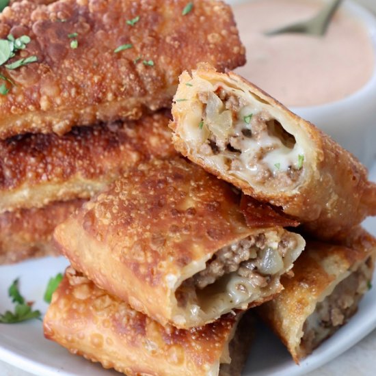 Cheeseburger Egg Rolls