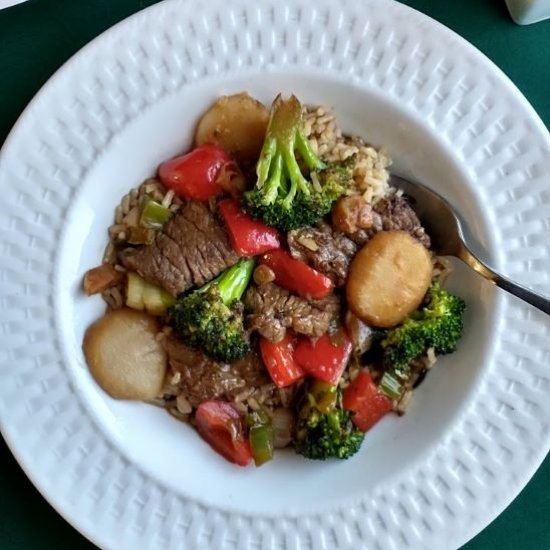 beef with vegetables stir fry