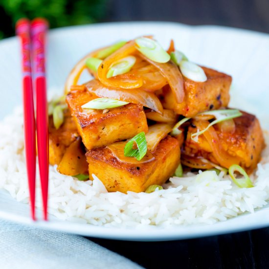 Gochujang Tofu Stew with Kimchi