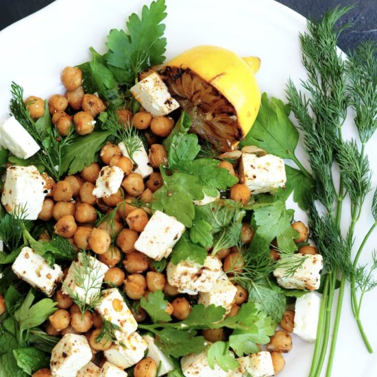 Fresh Herb Salad With Feta