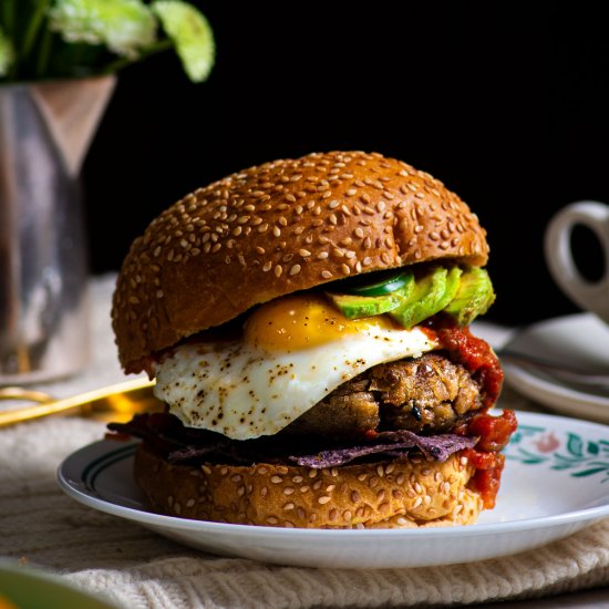 Huevos Rancheros Brunch Burger