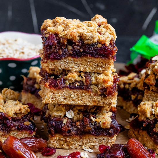 Vegan Cranberry Date Bars