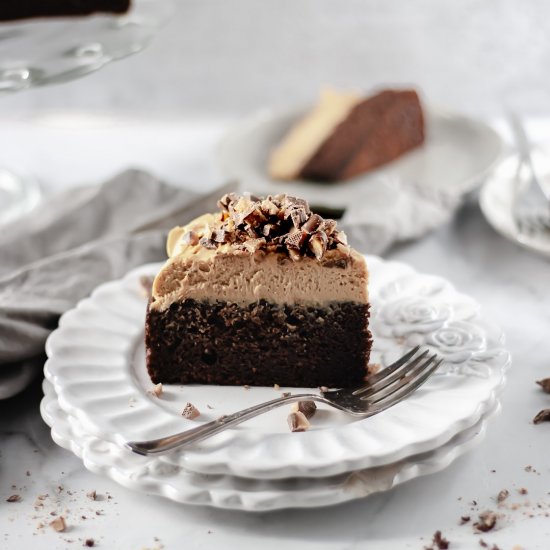 Chocolate toffee cake