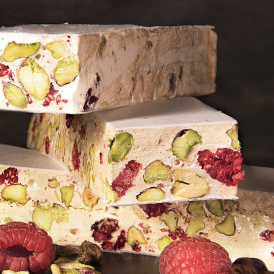 Pistachio and Raspberry Nougat