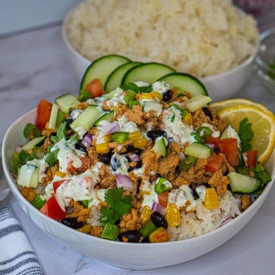 Tandoori Chicken Taco Bowl