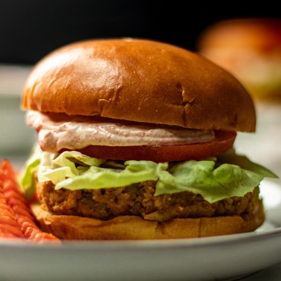 Easy Spiced Red Lentil Burgers