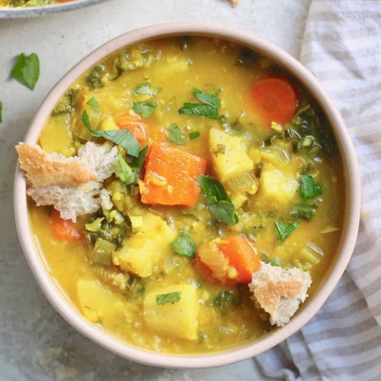 Immune Boosting Ginger Lentil Soup