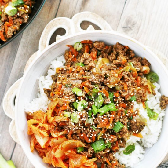 Korean Ground Beef Bowls