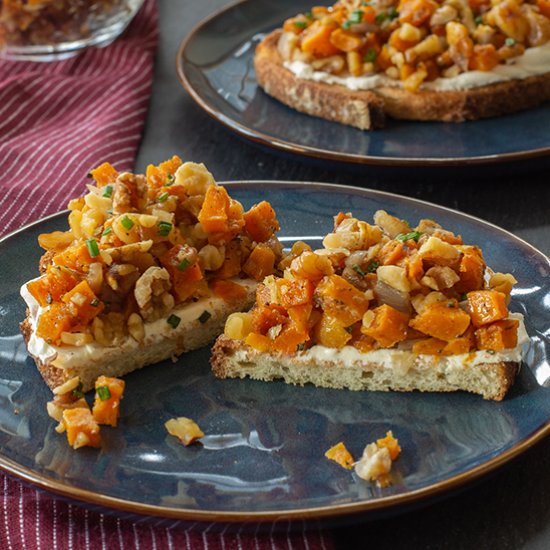 Open-Faced Butternut Squash Sandwich