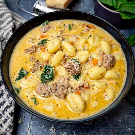 Creamy Italian Sausage Gnocchi Soup