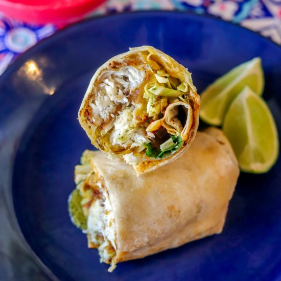 Crispy Tilapia Fish Burritos