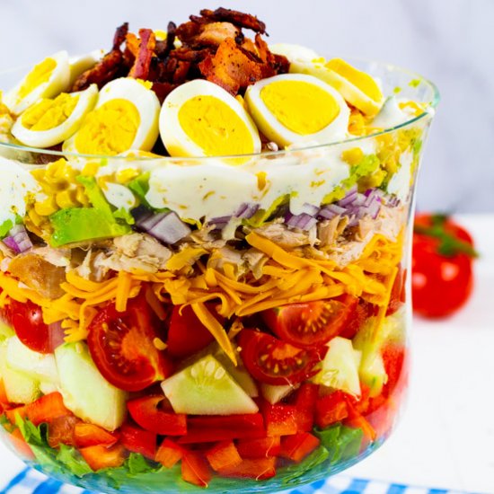 Chicken Bacon Ranch Layer Salad