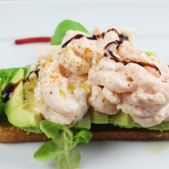 Avocado and Prawn Stack