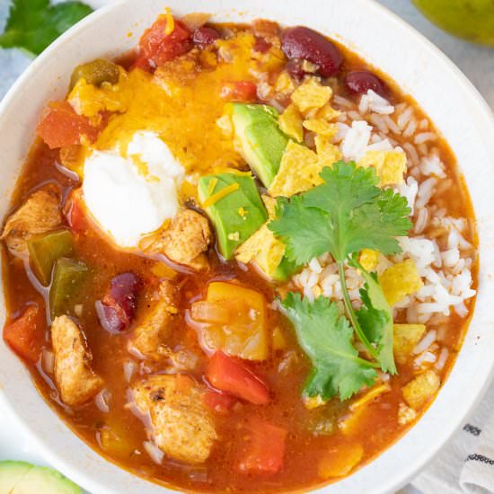 chicken fajita soup