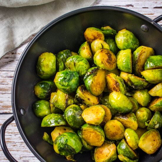 Wok Stir-Fried Brussels Sprouts