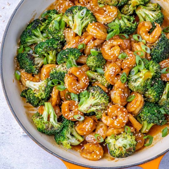 SHRIMP AND BROCCOLI STIR FRY