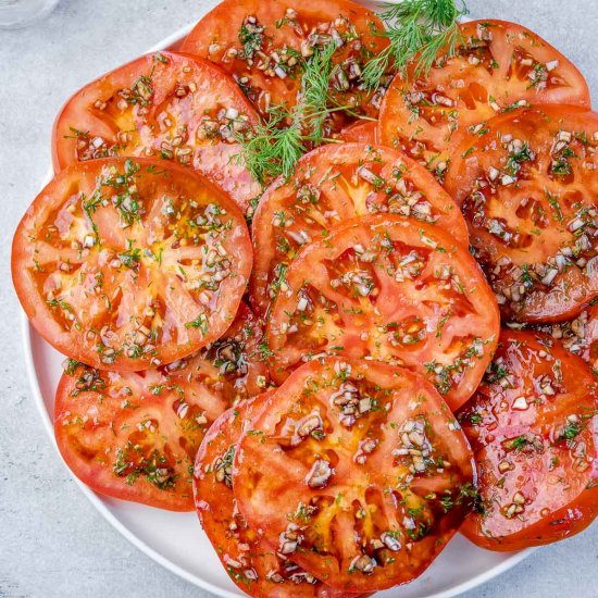 EASY MARINATED TOMATOES