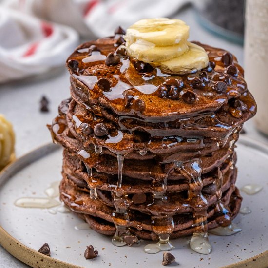 CHOCOLATE OATMEAL PANCAKES